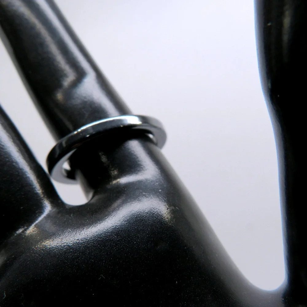 Unbranded Polished Gunmetal Hematite Style Non Magnetic Band Ring Size 9